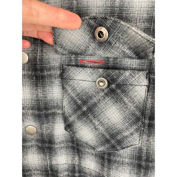Pendleton Bonfire Women's S Gray Plaid 100% Wool Snap Front Jacket - Picture 3 of 8